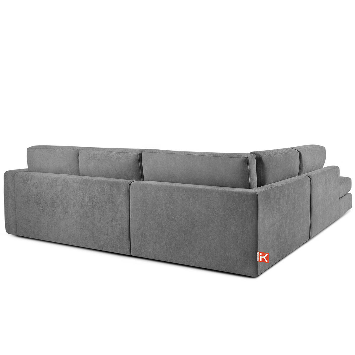 ECKSOFA links VERUS - Dunkelgrau, Holz/Holzwerkstoff (297/248cm) - KONSIMO®