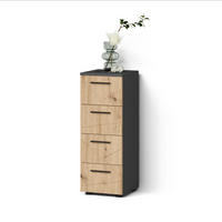 MIDI SKRINKA Ronco, antracitová/Remeselný dub, 30 x 81 cm so 4 zásuvkami - antracitová/dub artisan, kompozitné drevo (30/81/30cm) - Livinity®