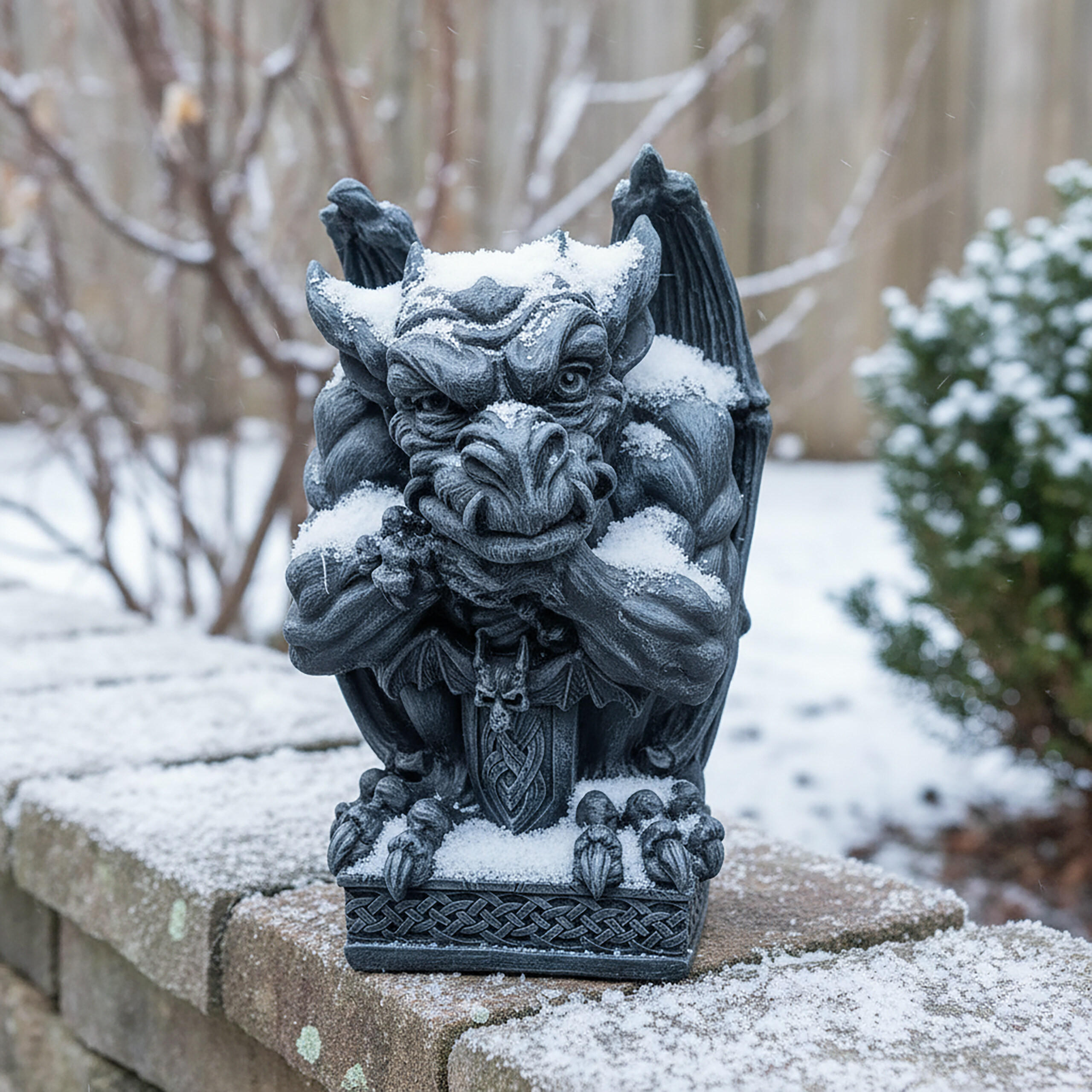 Relaxdays Gartenfigur Grau 28x42x28 cm