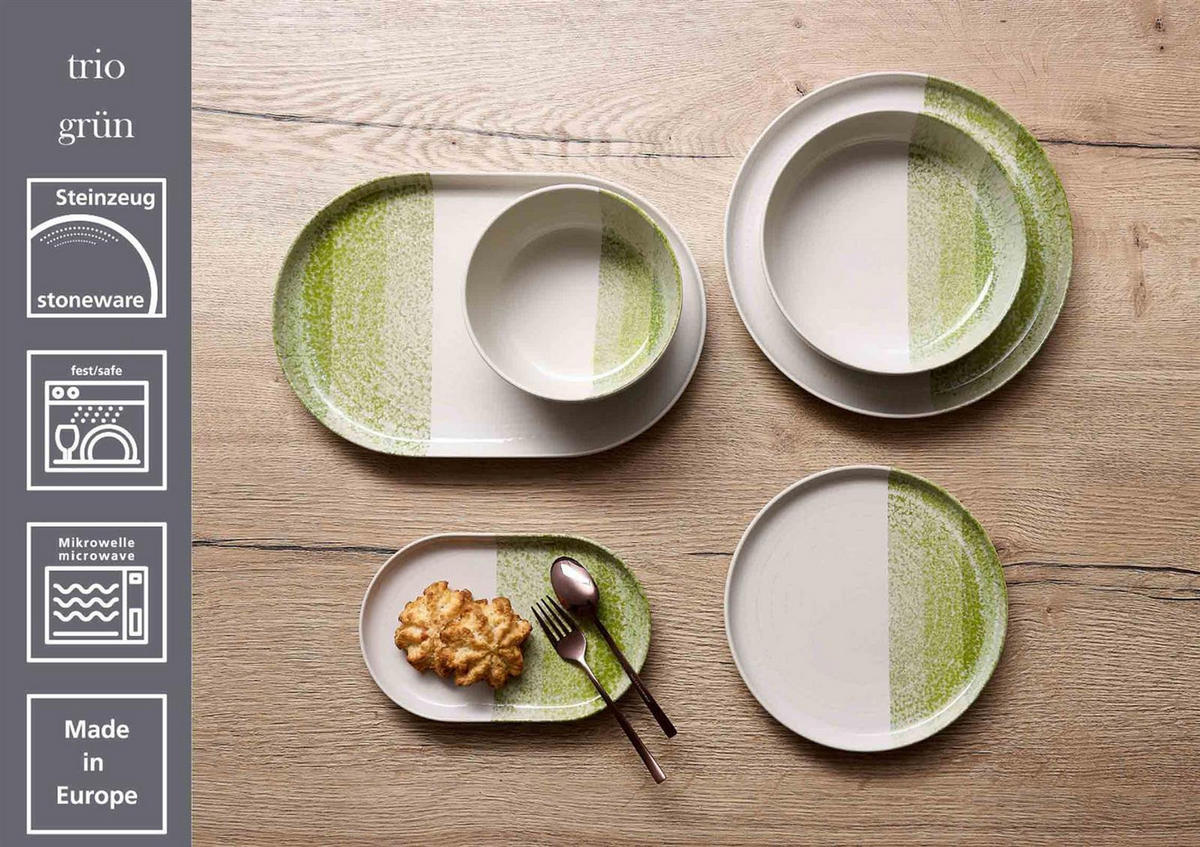 EINSTEIGER-SET Trio Grün 16er Set - Grün, Keramik (2/2/2cm) - Ritzenhoff Breker