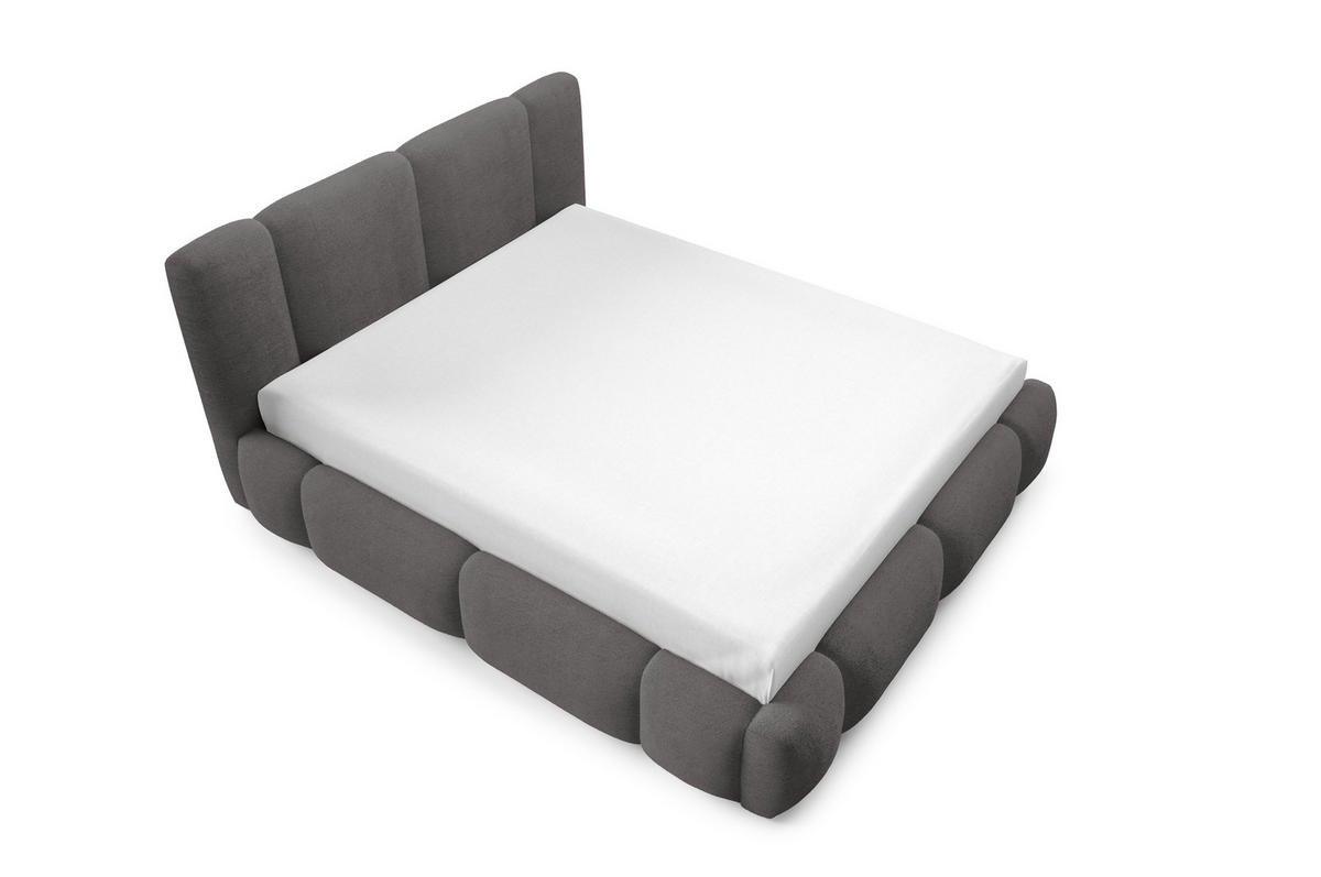 POLSTERBETT BLANCO mit Bettkasten, Bett 120x200, Doppelbett mit Stauraum und Lattenrost, ohne Matratze, Schlafzimmer - Grau - Grau, Holz/Textil (120/200cm) - Furnistar