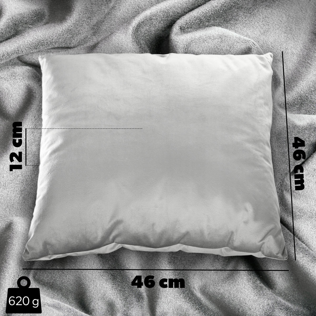 DEKOKISSEN, Grau - Grau, Textil (46/46cm) - KADAX