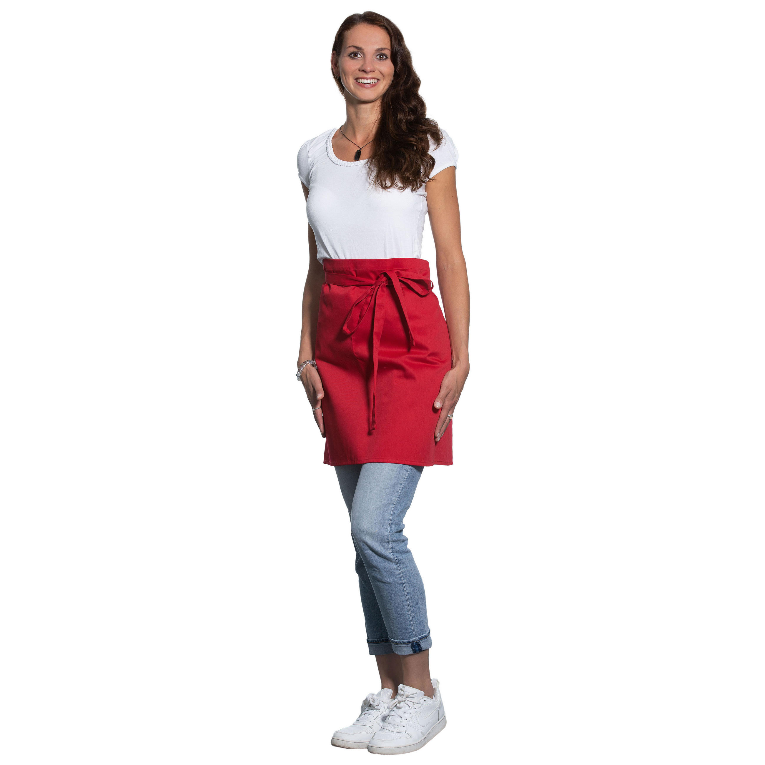 SCHÜRZE , Einheitsgröße, 65% Polyester, 35% Baumwolle, Rot - Rot, Textil (50/80cm) - Zollner