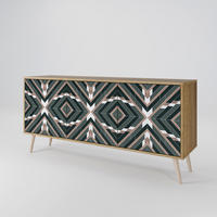 SIDEBOARD DIMENSION DELIGHTS, Eicheneffekt, 164,5x42x77,5 cm, 3 Türen - Eichefarben/Buchefarben, Holzwerkstoff/Buchenholz (164.5/77.5/42cm) - SpaceRebels