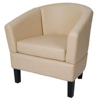 LOUNGE-SESSEL Cremeweiß - Weiß, Textil (72/72/60cm) - MCW