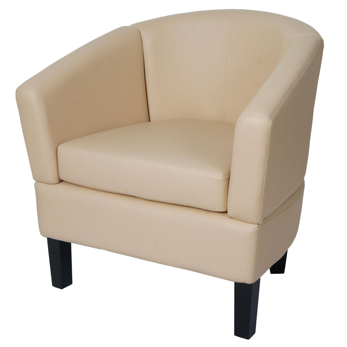 LOUNGE-SESSEL Cremeweiß - Weiß, Textil (72/72/60cm) - MCW