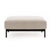 POLSTERHOCKER Solianero Beige 100 x 87 cm - Beige, Textil/Metall (100/42/87cm) - Selsey