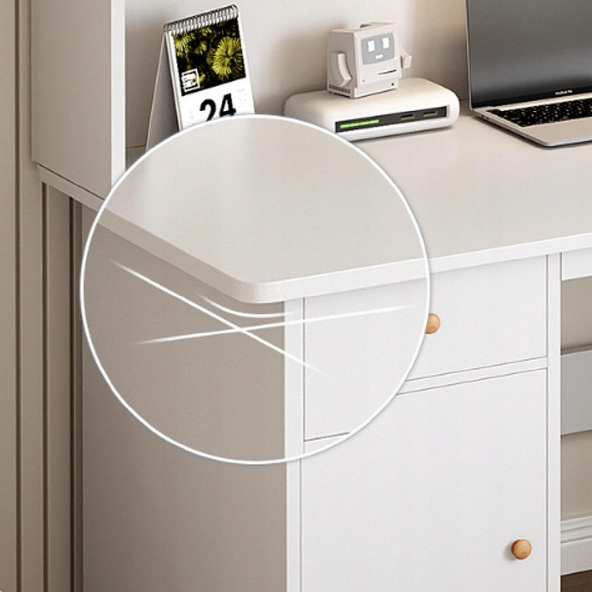 SCHREIBTISCH, weiß 120x43x165cm - Weiß, Holzwerkstoff (43/120/165cm)