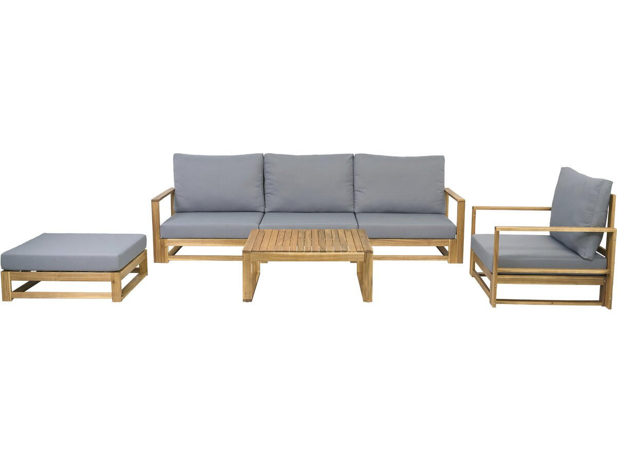GARTENSITZGRUPPE bellingham Grau - Grau, Holz - Habitat Garten