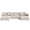ECKSOFA Ardi U Beige - Beige, Holz/Textil (353/180cm) - Graingold