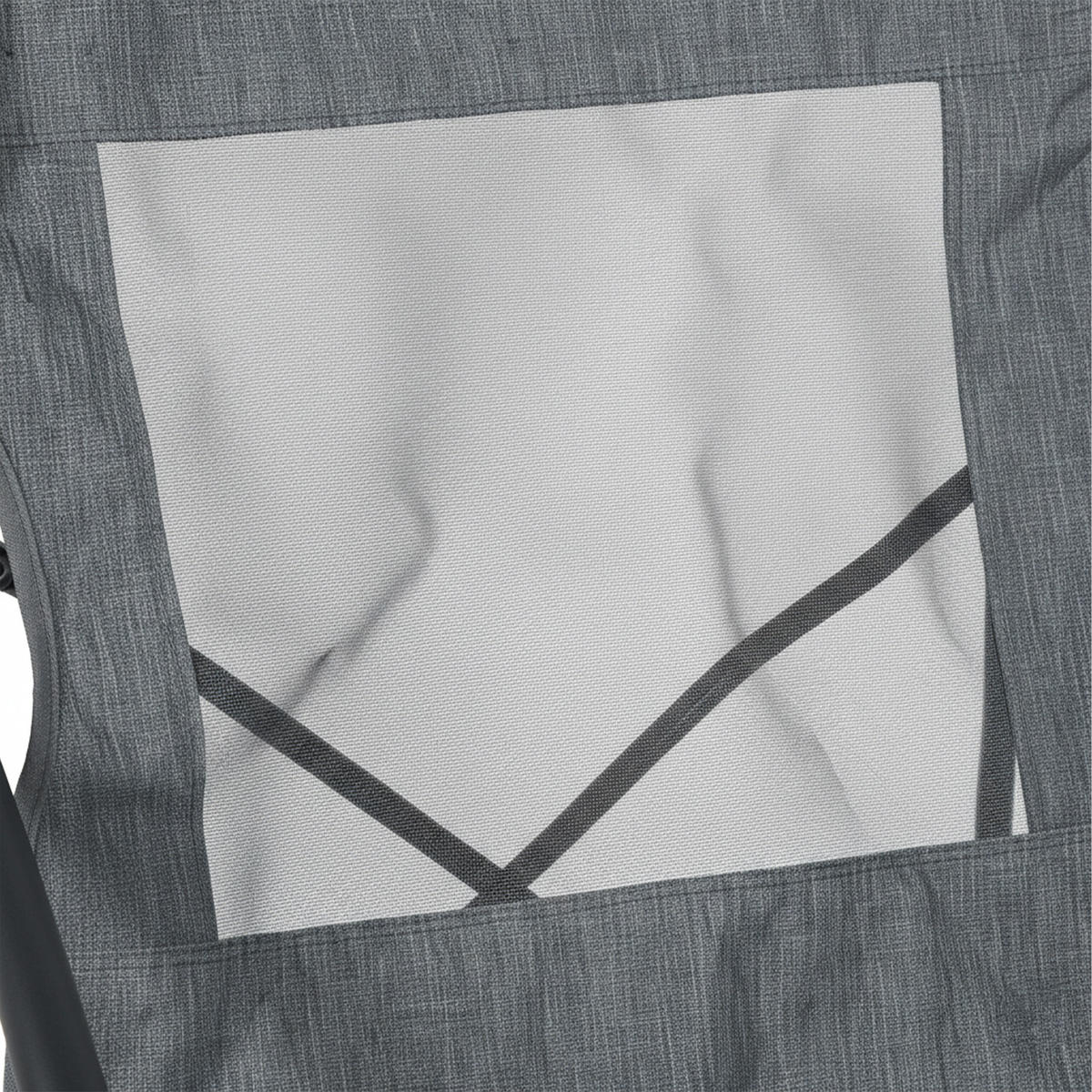 2XSTRANDSTUHL - Grau, Textil/Metall (54/65/50cm) - Relaxdays