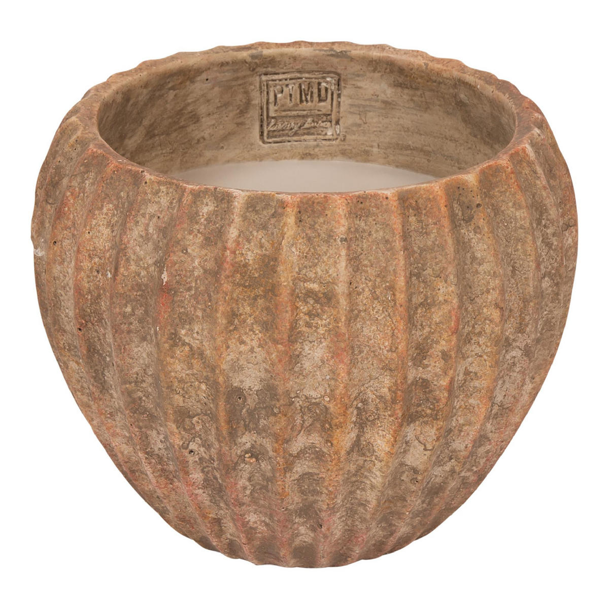 KERZE Yasmeene Braun 20/20/16cm - Braun, Stein (20/16/20cm) - PTMD Collection