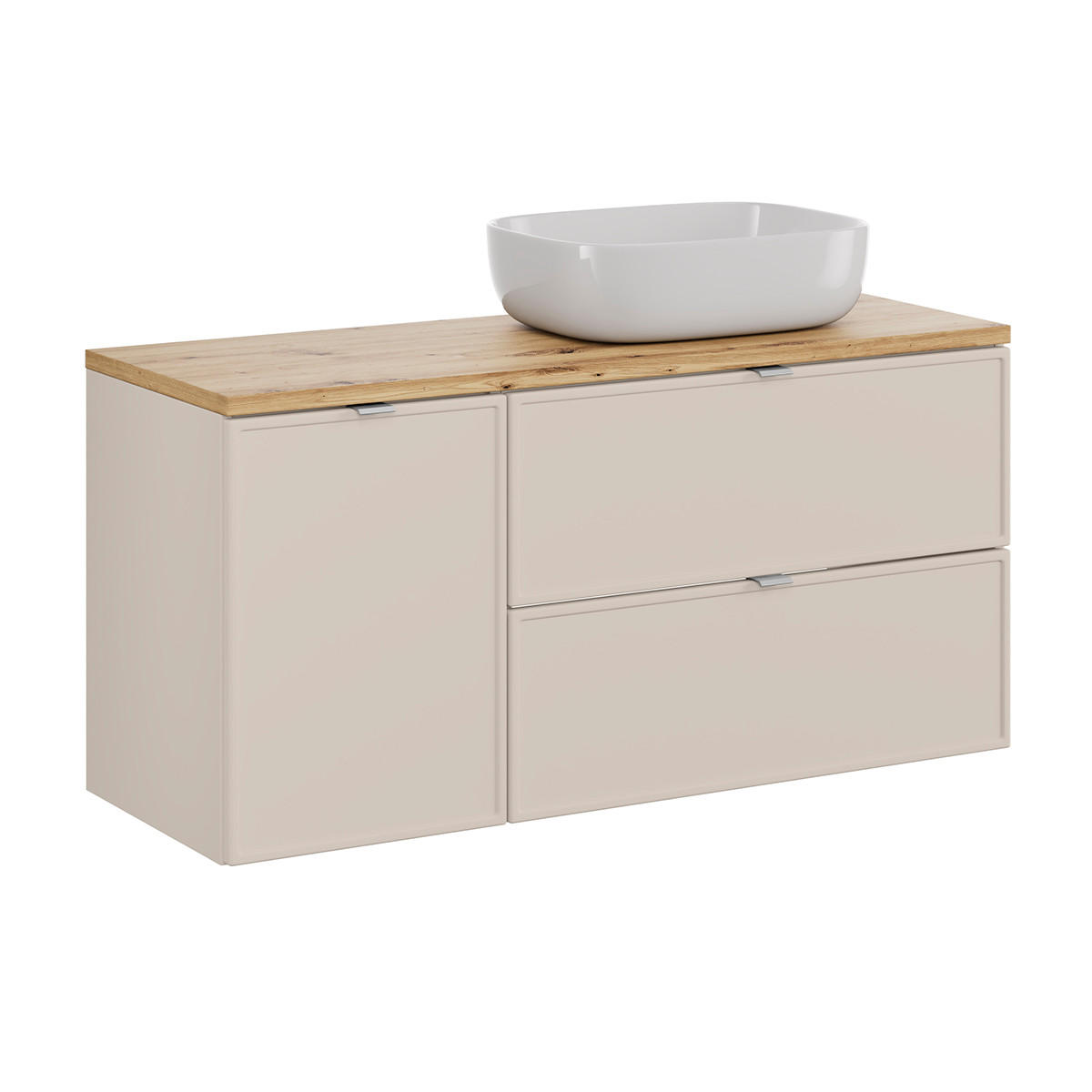 KOUPELNOVÝ NÁBYTEK 120.6cm Alba 2er-Set Kašmír - béžová, kompozitní dřevo (120.6/59/46cm) - Petits-meubles