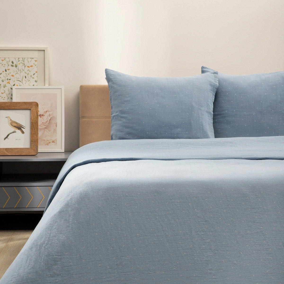 BETTWÄSCHE Cordelia 220/200 cm - Blau, Textil (220/200cm) - Homla