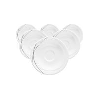 KOMBI-UNTERTASSEN Trio Highline weiß-grau ø 13,3 cm 6er Set - Weiß/Grau, Keramik (13.3cm) - Seltmann Weiden