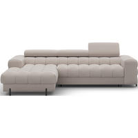 ECKSOFA FELRO mit Schlaffunktion, Bettkasten & verstellbaren Kopfstützen – Modernes Premium-Ecksofa in L-Form - Beige, Kunststoff (285/181cm) - Wohnideebilder