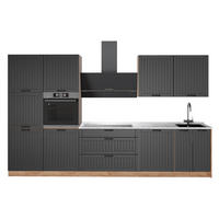 KUCHYNKA Fame-Line, Tmavo-sivá/Dub Goldkraft, 340 cm, AP Marble - dub medový/tmavosivá, kompozitné drevo (340/206.8/60cm) - Vicco