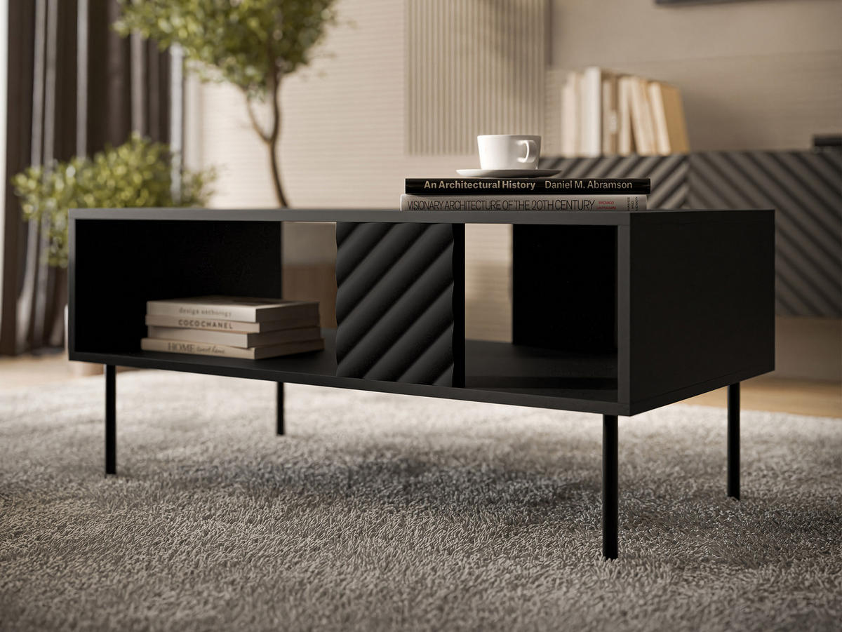 COUCHTISCH Lucca 100 - Schwarz, Holz/Holzwerkstoff (55/100/46cm) - MIRJAN24