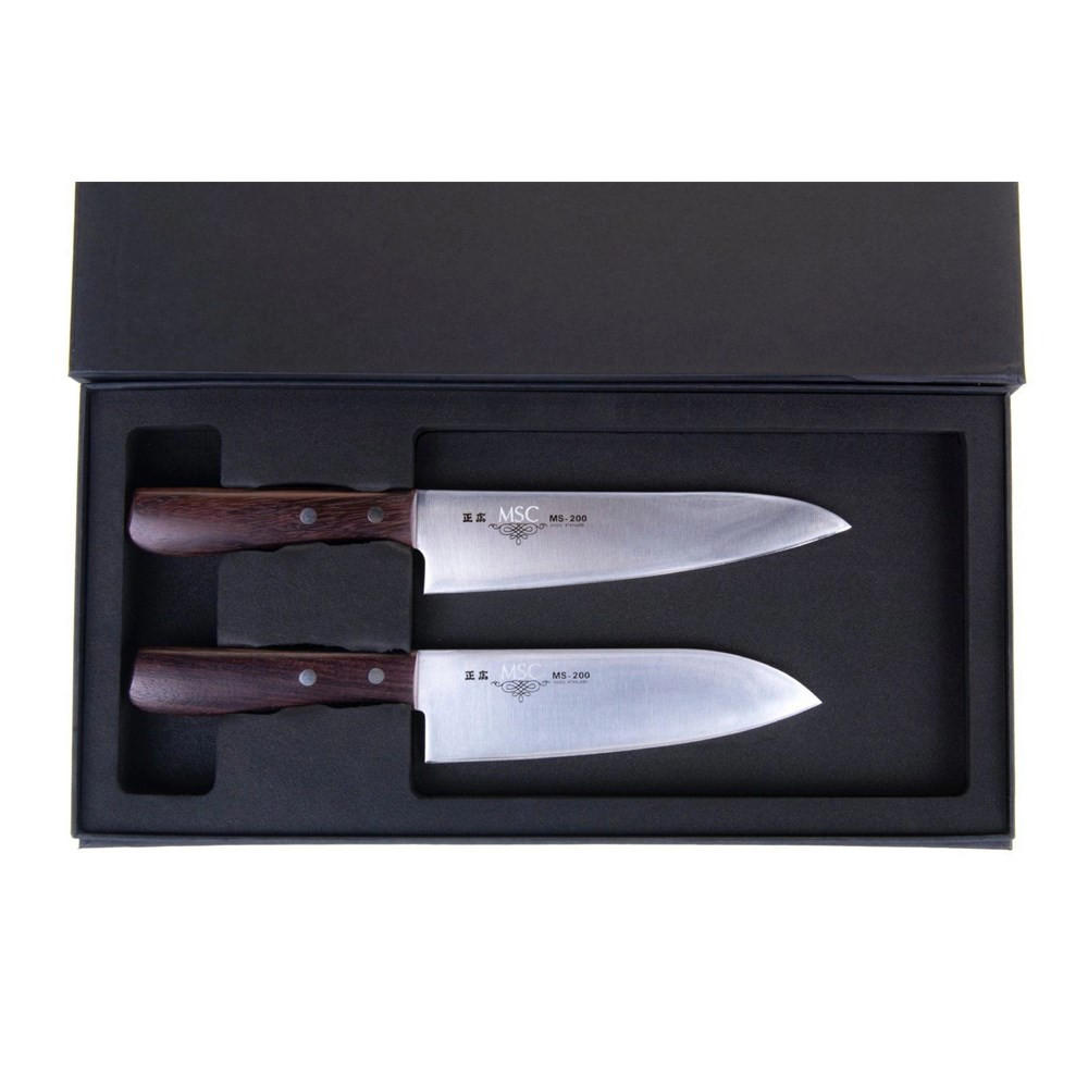 MESSERSET Silber 30.2/4.8/30.2 cm 1106162BBOMC - Silberfarben, Holz - Masahiro 