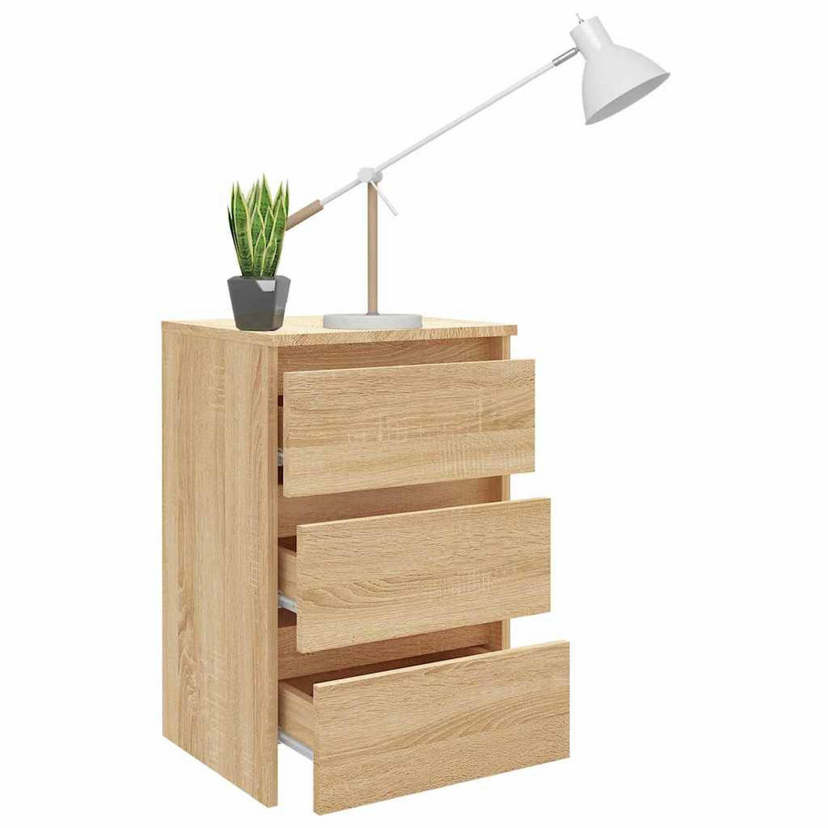 NACHTTISCH Sonoma-Eiche 40/35/62,5 Cm Holzwerkstoff - Hellbraun, Holzwerkstoff (35/62.5/40cm) - vidaXL