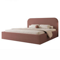 POLSTERBETT XXL FUZZI 200x200 cm Ziegelrot (Stoff Lumi) - mit Bettkasten und Lattenrost - Terracotta, Holzwerkstoff/Textil (200/200cm) - Ravio