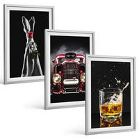 BILDER SET 3er Set - 40x60 cm Silberner Rahmen - Frauenbeine Rosenauto Whisky - Silberfarben, Kunststoff (40/60cm) - TULUP