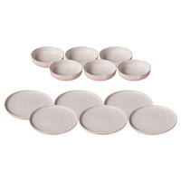 TELLER UND SCHALENSET Jasper rosa 12er Set - Robinienfarben, Keramik (1/1/1cm) - Ritzenhoff Breker