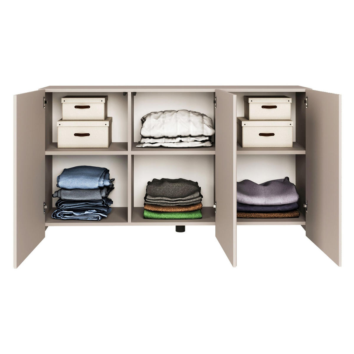 SIDEBOARD Sunds Kaschmirbeige 150 cm - Taupe/Beige, Holzwerkstoff (150/81/35cm) - Selsey