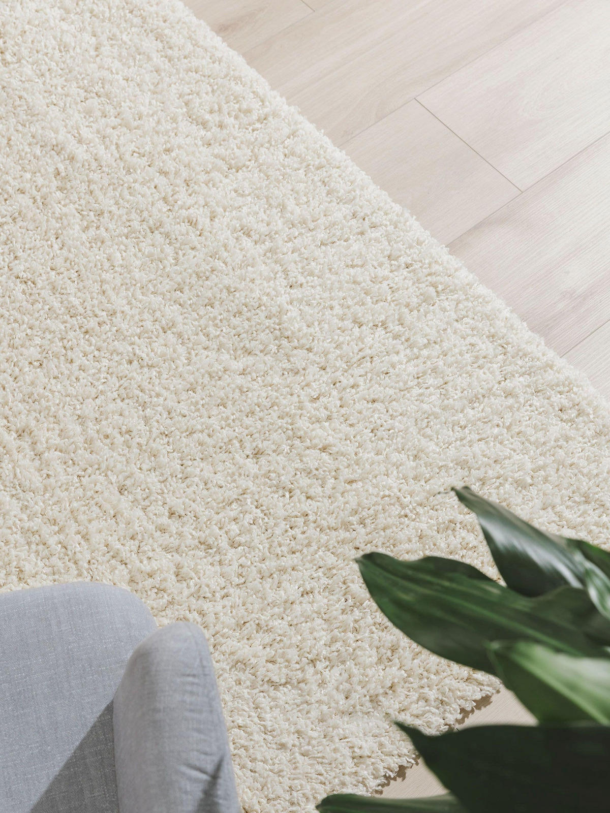 HOCHFLORTEPPICH Soho Cream 200x200 cm - Creme, Kunststoff (200/200cm) - benuta