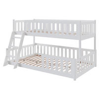 ETAGENBETT mit Leiter 90x200 in Weiß - Weiß, Holz (120/200cm) - Kids Collective