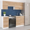 KÜCHENZEILE LECO 180 eiche artisan - Eiche Artisan, Holzwerkstoff (180/82/46cm) - roe furniture
