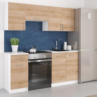KÜCHENZEILE LECO 180 eiche artisan - Eiche Artisan, Holzwerkstoff (180/82/46cm) - roe furniture