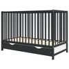 BABYBETT Anna, Mitwachsendes, mit Schublade Anthrazit - Anthrazit, Holz (60/120cm) - Premiers Moments