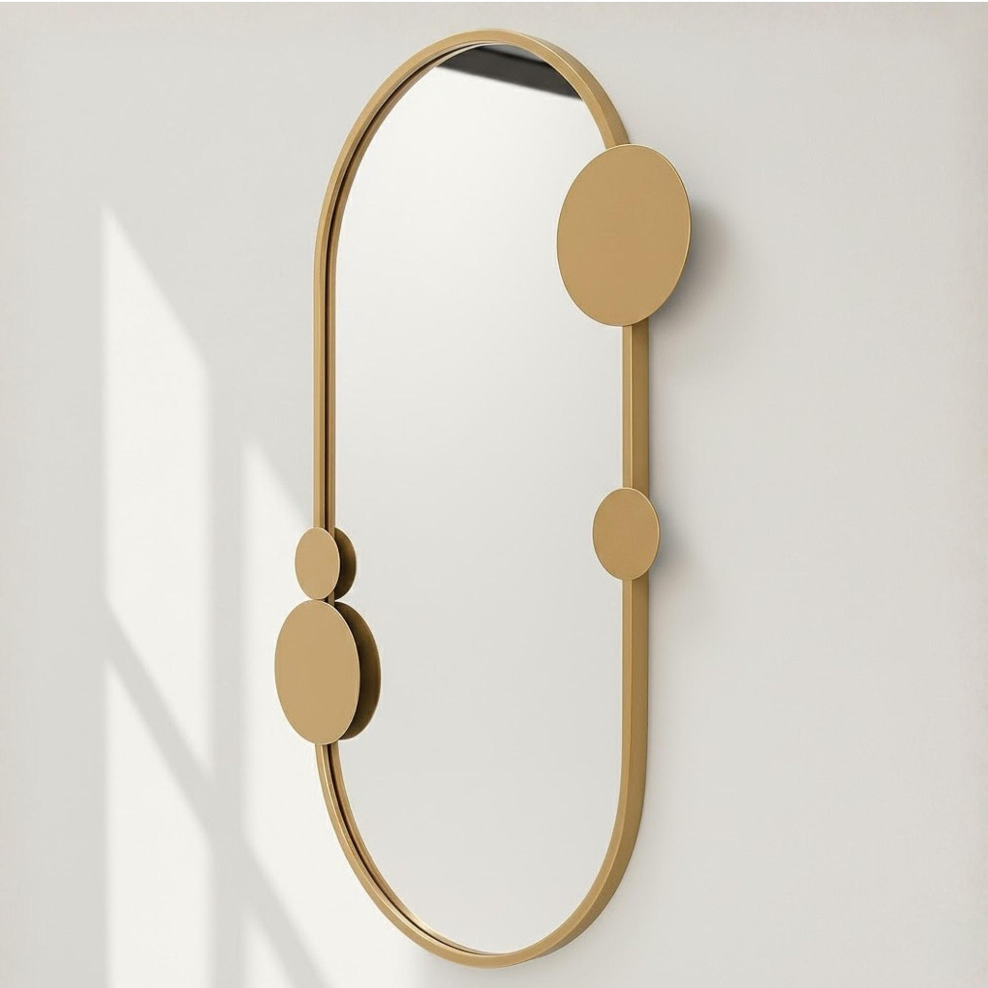 WANDSPIEGEL Saana 50/76 cm goldfarben - Goldfarben, Metall (50/76/2cm) - STILOVO