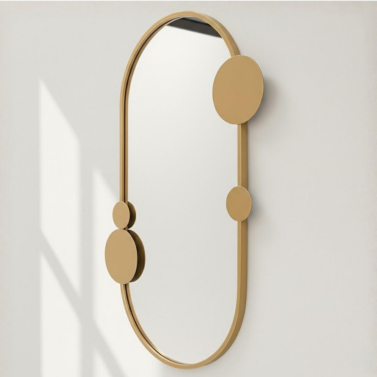 WANDSPIEGEL Saana 50/76 cm goldfarben - Goldfarben, Glas/Metall (50/76/2cm) - STILOVO