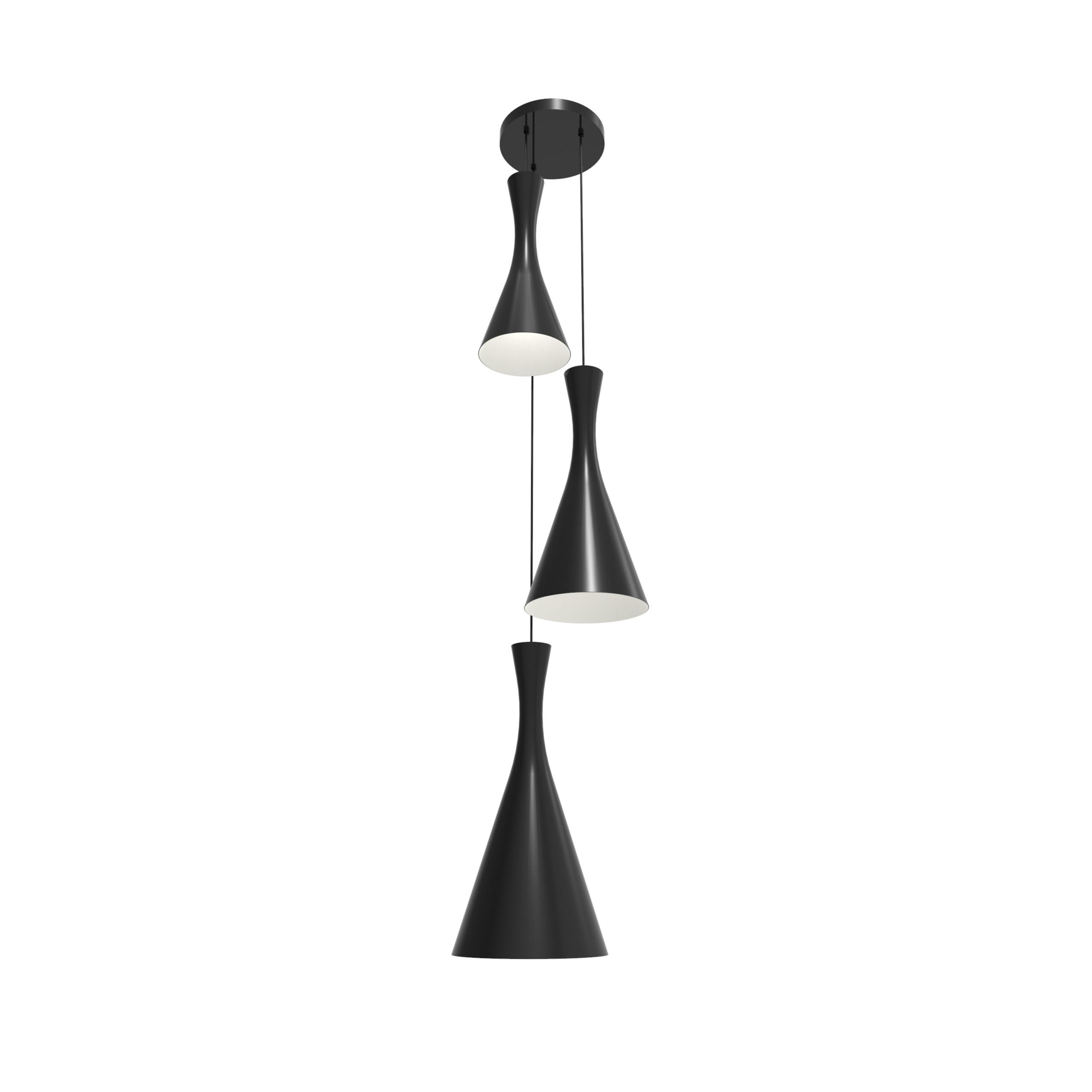 Lumicom Hängeleuchte Schwarz 25x120x40 cm