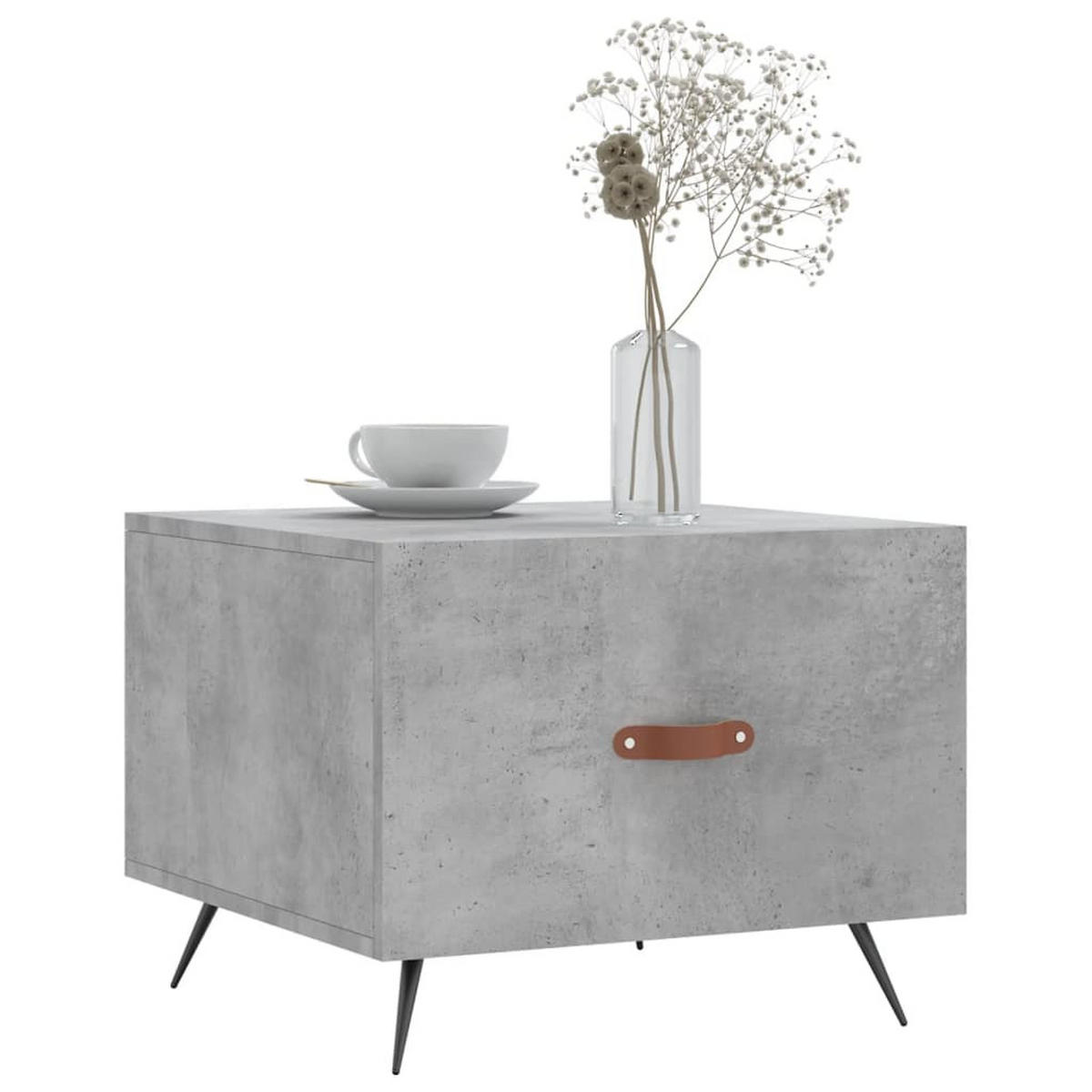COUCHTISCH Betongrau 50x50x40 cm Holzwerkstoff - Grau, Holzwerkstoff (50/50/40cm) - furnicato