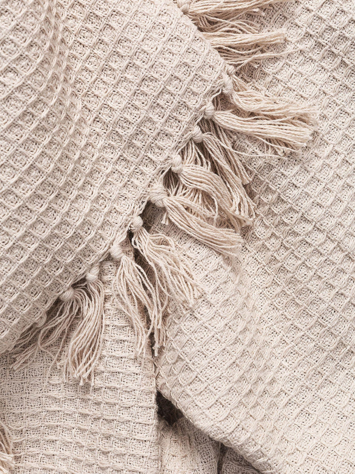 BAUMWOLLDECKE Amalia Ivory 125x150 cm - Creme, Textil (125/150cm) - benuta Pure