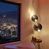 GALERIELAMPE Sphere 5m Abhängung Chrom/Rauch Ø 20cm - Chromfarben, Glas (20/20/20cm) - s.luce