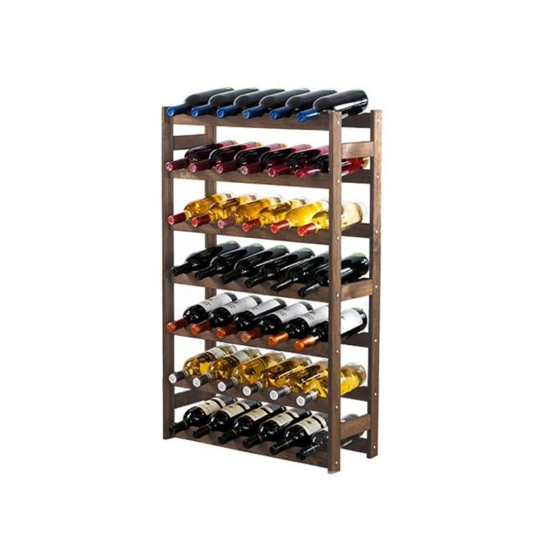 WEINREGAL Pinotwine 102x63x25 cm 42 Flaschen Massives Kiefernholz Braun Geölt - Braun, Holz (63/102/25cm) - PROREGAL