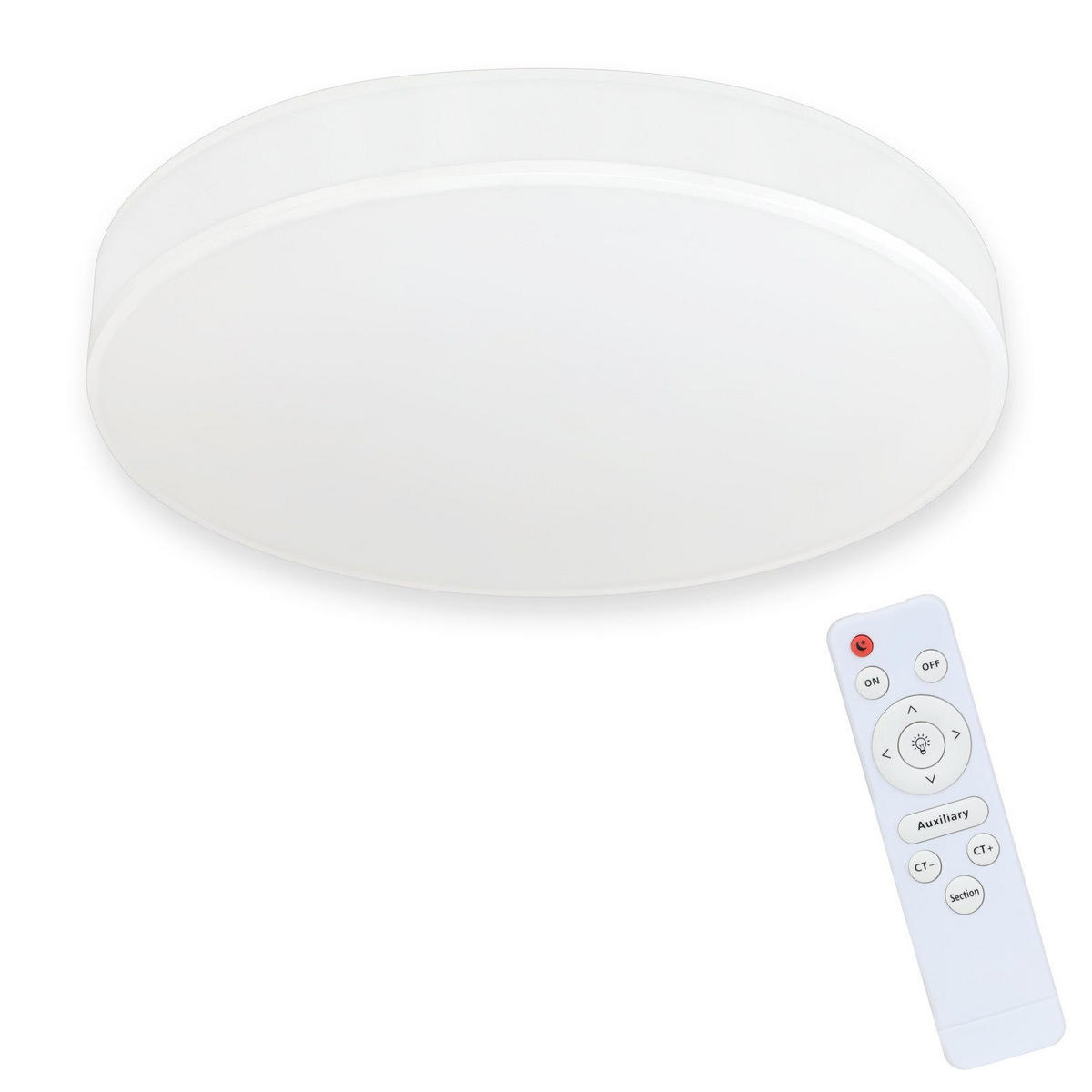 LED-DECKENLEUCHTE Debra 38/38/6 cm - Weiß, Textil (38/38/6cm) - Nettlife