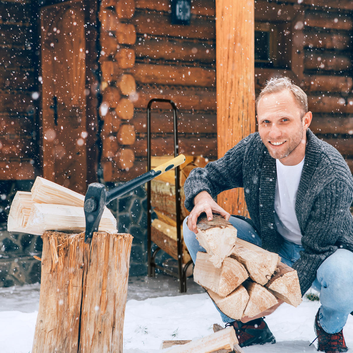 KAMINHOLZREGAL - Schwarz, Metall (370/122/38.5cm) - Relaxdays