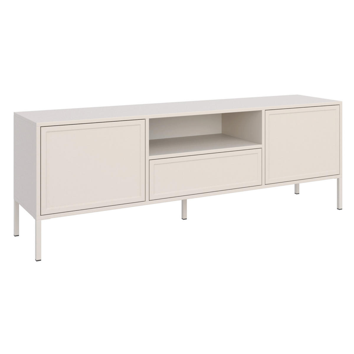 TV-LOWBOARD Velveto 2-türig mit Schublade & Fach, Kaschmir, 160 cm - Kaschmir, Holzwerkstoff/Metall (160/57/40cm) - Selsey