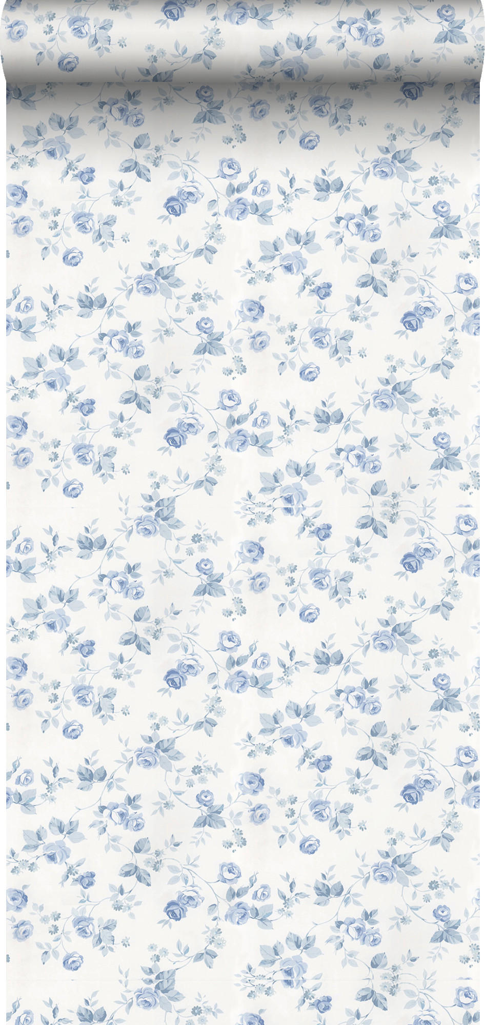 TAPETE Blumen 53 cm x 10 m - Blau, Papier (53/1000cm) - Sanders & Sanders