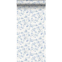TAPETE Blumen 53 cm x 10 m - Blau, Papier (53/1000cm) - Sanders & Sanders