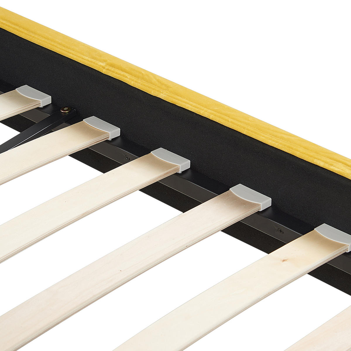 POLSTERBETT 180/200cm Gelb Fitou - Gelb, Textil (180/200cm) - Beliani