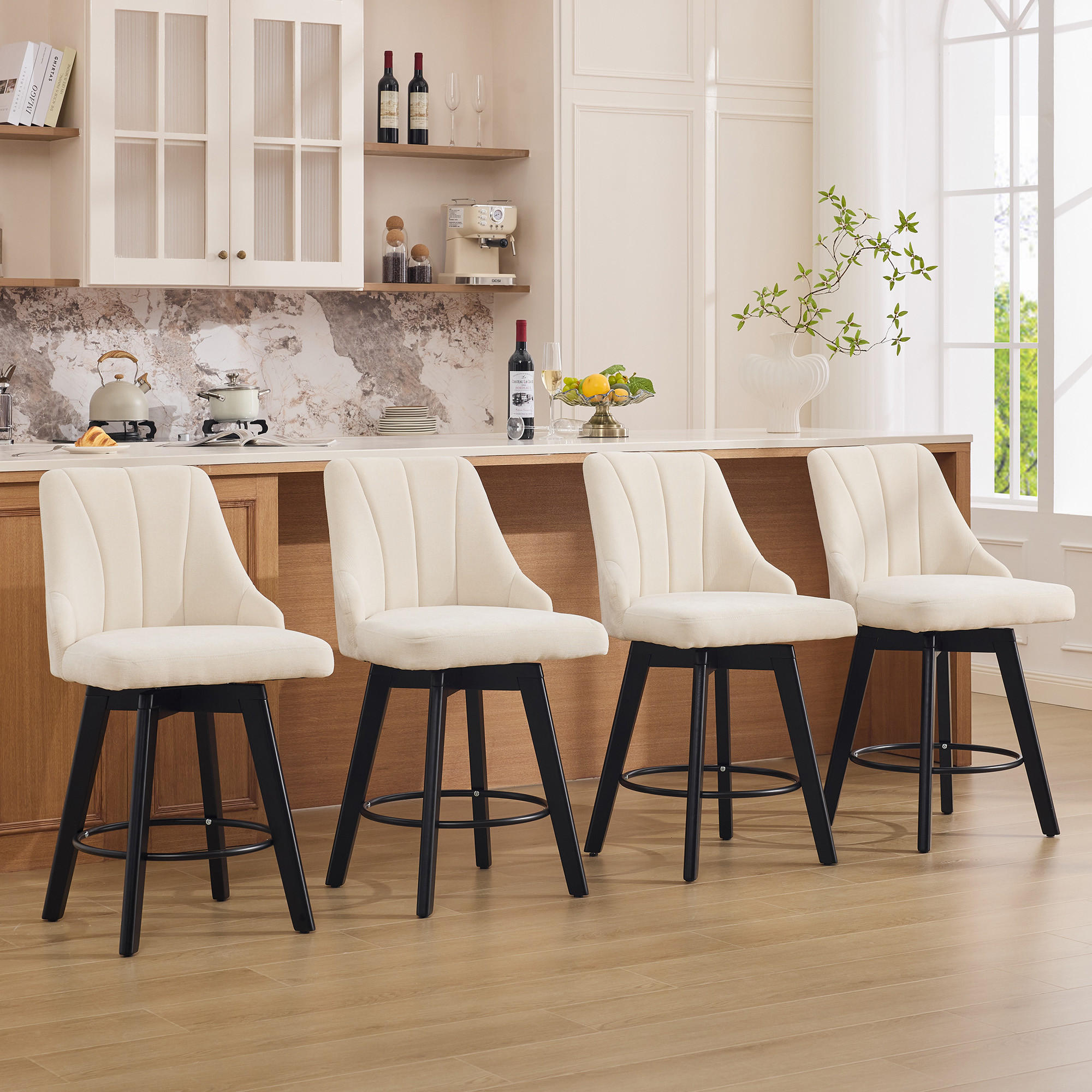 ComfortXL Barhocker Beige 53x94.5x53.5 cm
