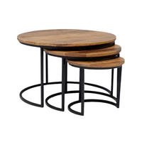 COUCHTISCH Dicktopf Mangoholz Durchmesser 67 cm Natur - Naturfarben, Holz (67/67/42cm)