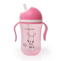 TRINKFLASCHE Trinklernbecher Bunny 300 ml C0587 rosa Silikon, Kunststoff, Anti-Kolik, Anti-Kolik-Entlüftung, Deckel - Rosa, Kunststoff (10/15/7cm) - Cangaroo