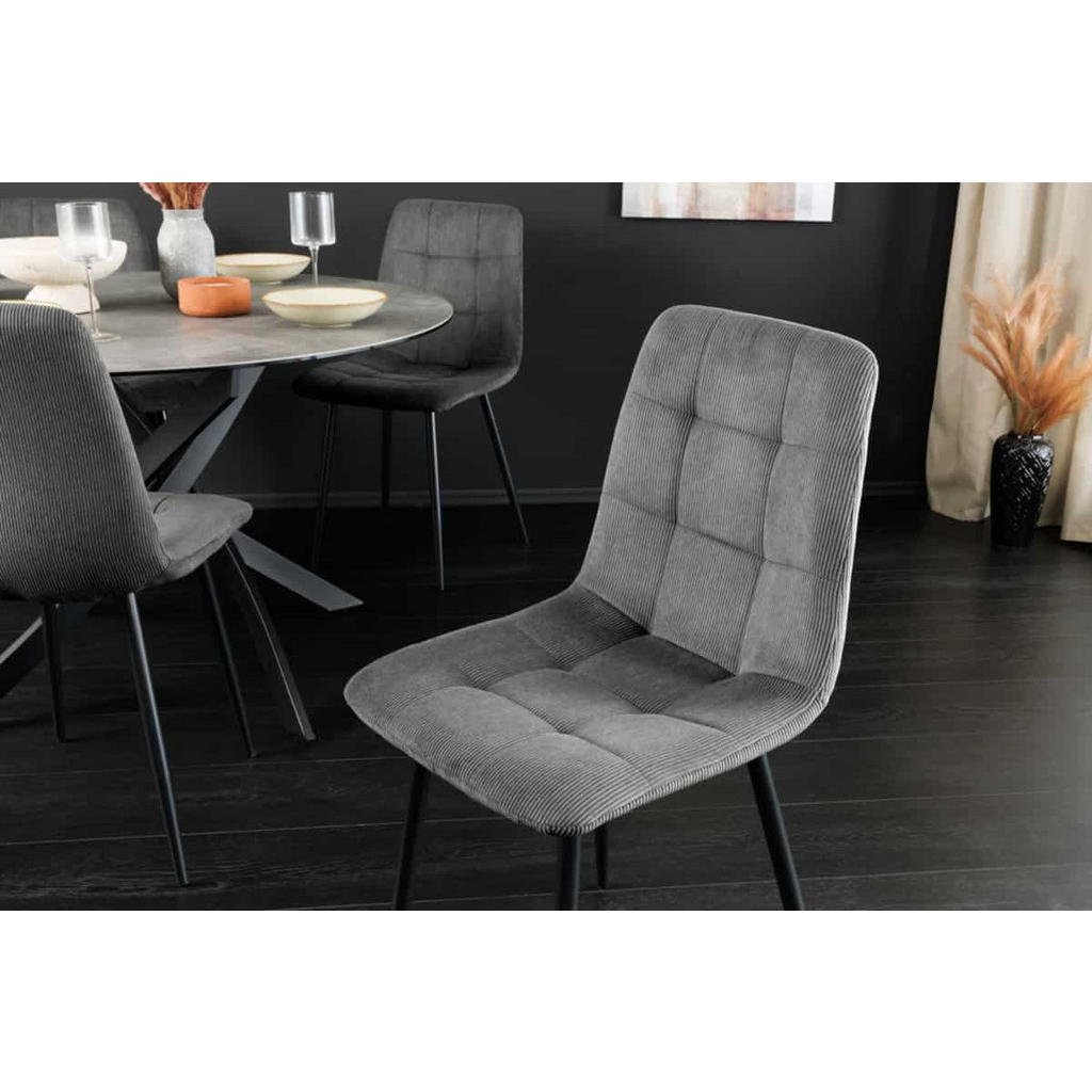 Thumbnail - riess-ambiente Stuhl, Grau, Textil, Textil, 54x88x44 cm, Esszimmer, Stühle, Esszimmerstühle, Vierfußstühle